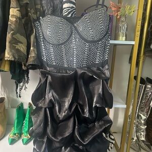 Amazon Black and Silver Studded Dress